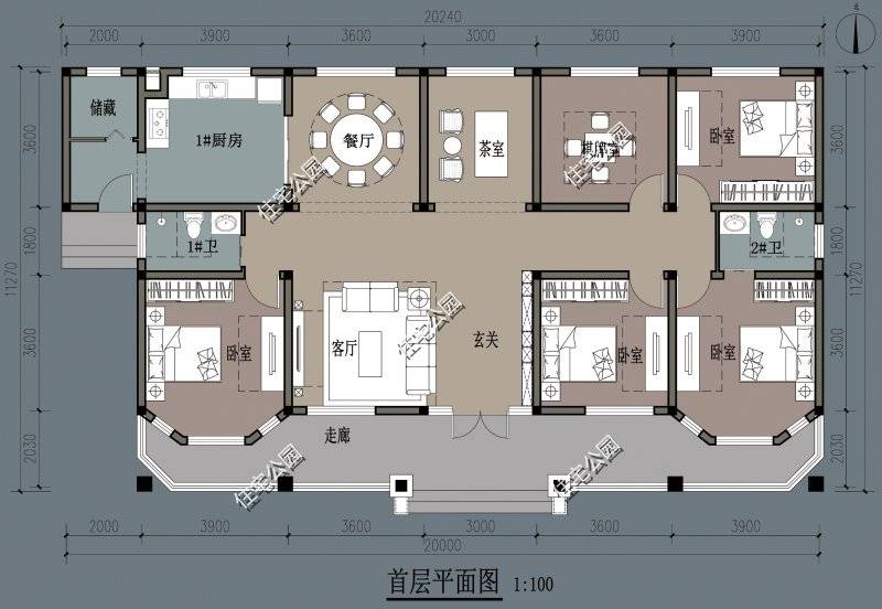 原创农村自建房,是盖200平米的一层好,还是110平米盖两层好?