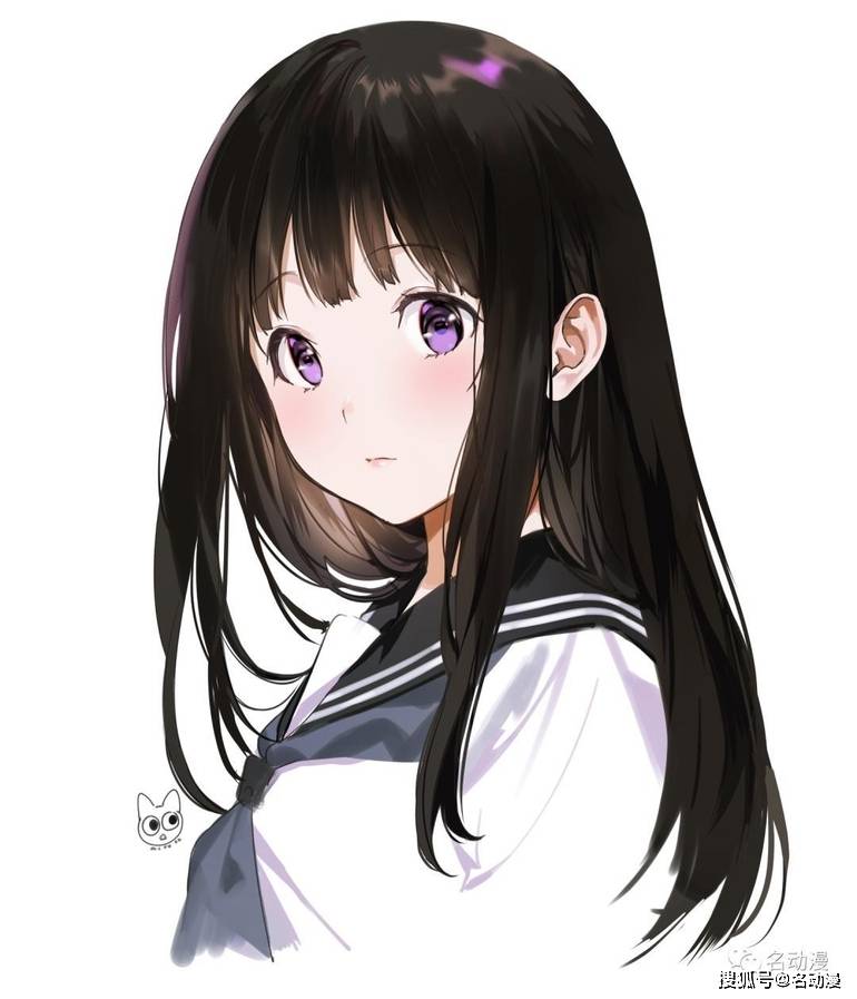 p站画师mery绘画的《冰菓》cp插画作品