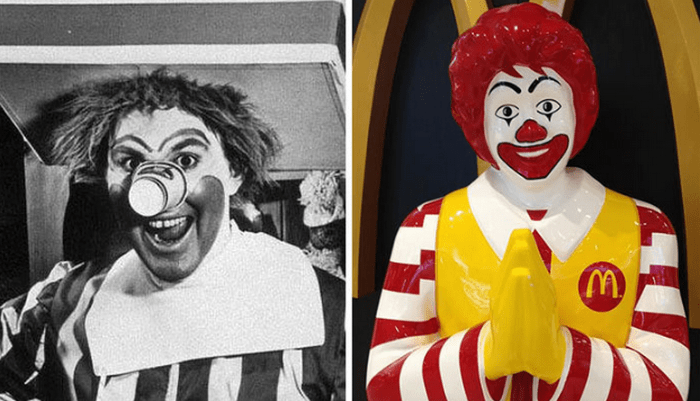 各品牌吉祥物新旧演变,米其林吉祥物有点吓人,麦当劳形象为小丑