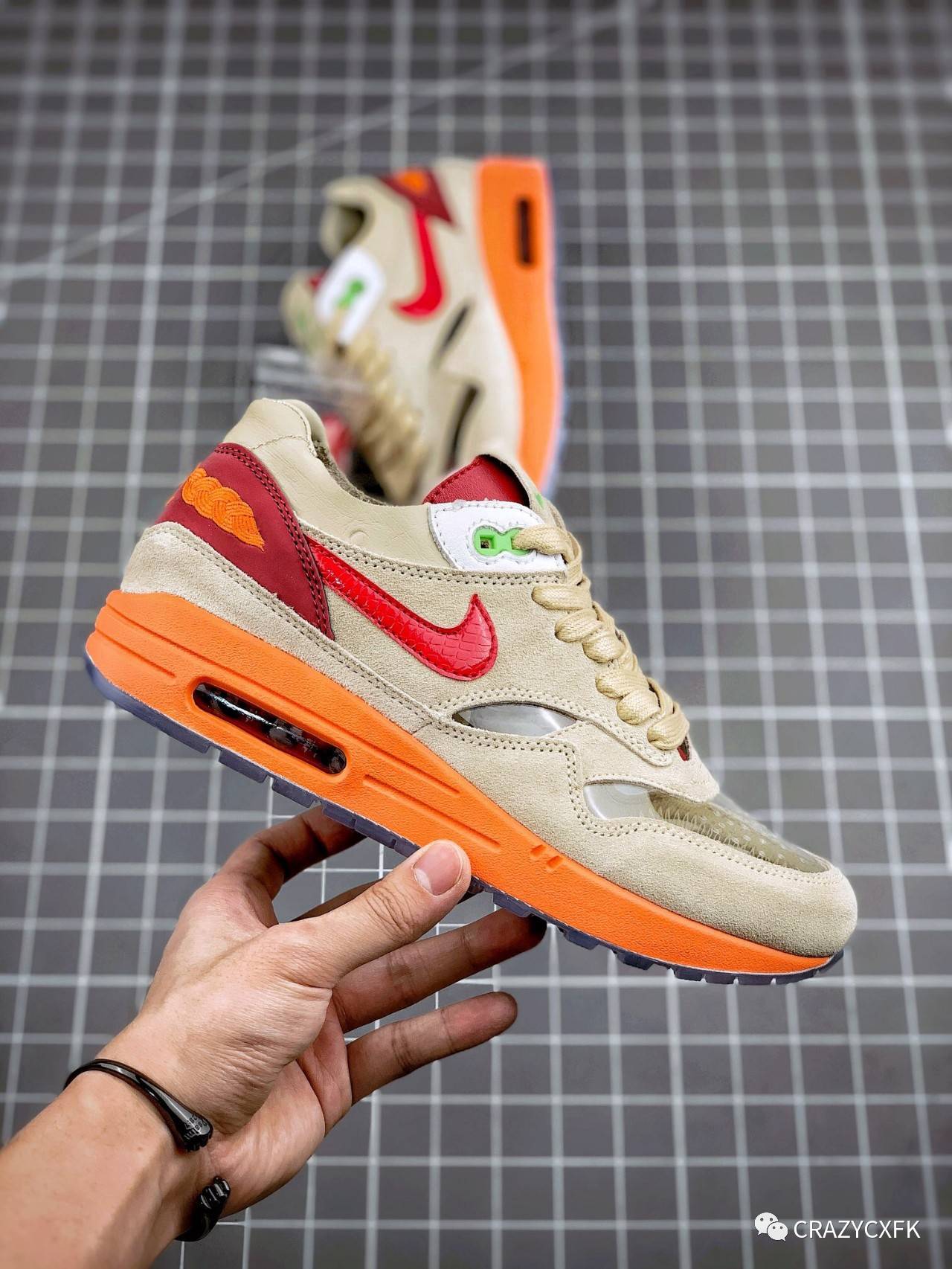 耐克凝结联名死亡之吻 clot x nike air max 1 kiss of death 运动鞋