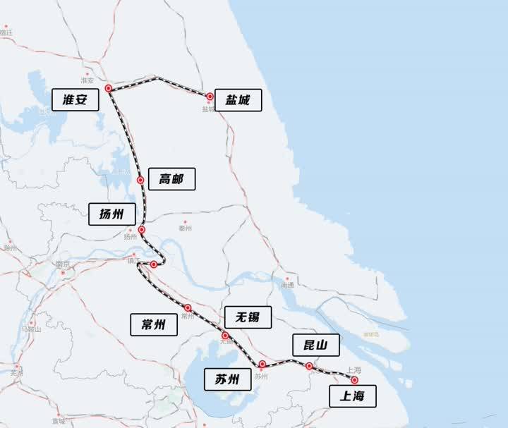 2020年连镇高铁全线贯通,盐通高铁开通,江苏高铁线路得到进一步发展