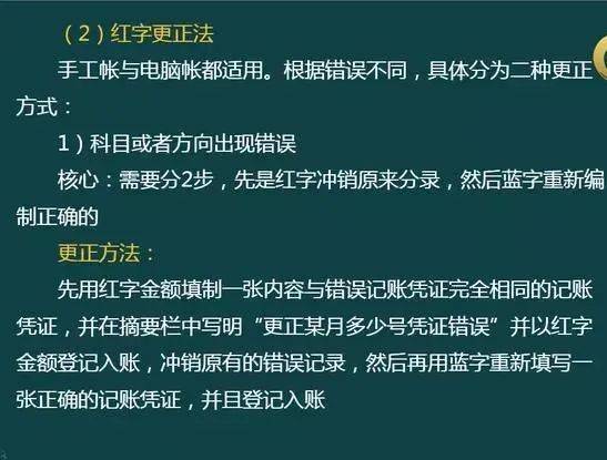 (2)红字更正法(1)划线更正法(二)当期差错的更正方法(一)首先让我们