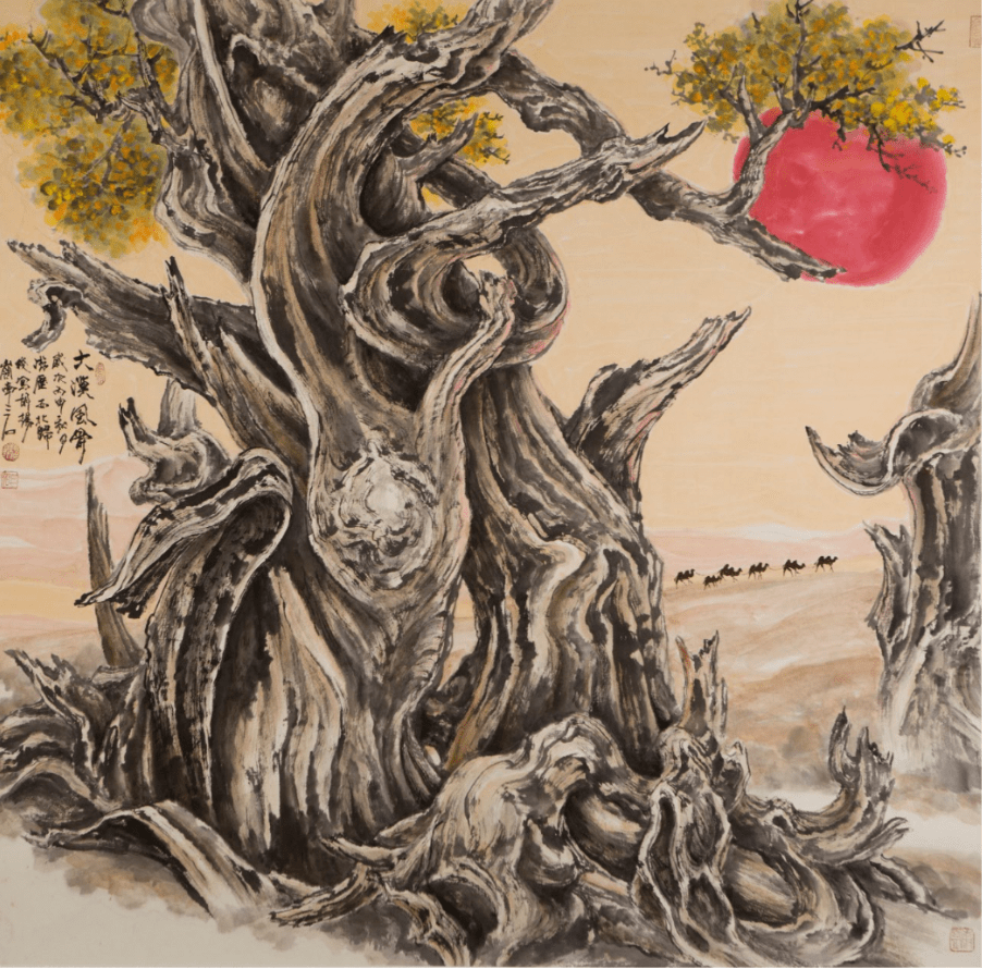 岭南三石画家作品-大漠风骨