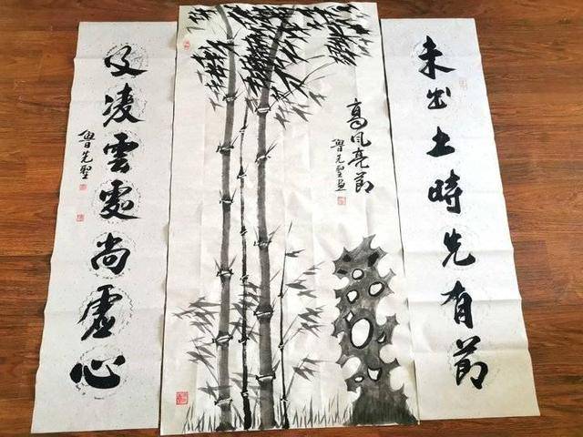 鲁先圣今日竹画作品欣赏