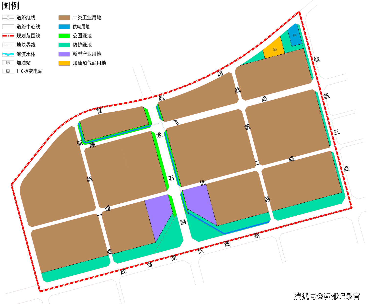 新都区石板滩街道航纬片区(航空产业园)控制性详细规划公告