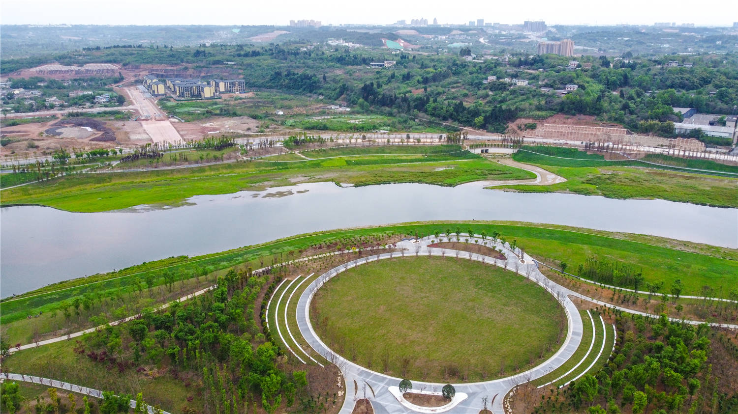 科技城新区安昌河生态湿地景观见雏形!