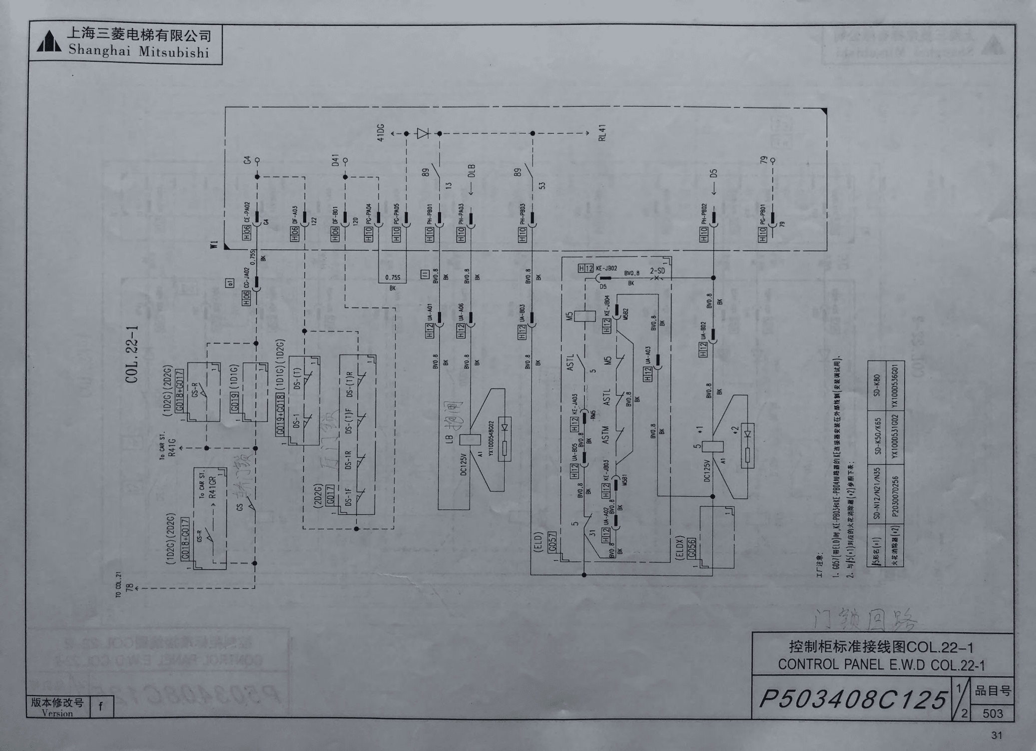 三菱legy电梯安全回路详解