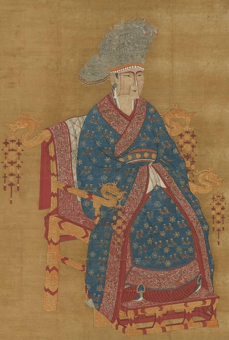 临朝听制的刘太后画像.