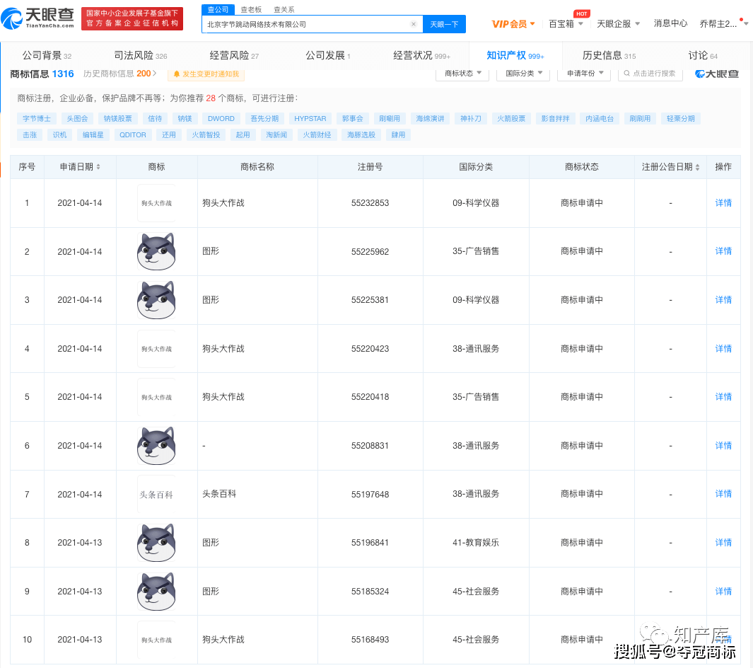 微博,微信,抖音:"狗头"商标大作战