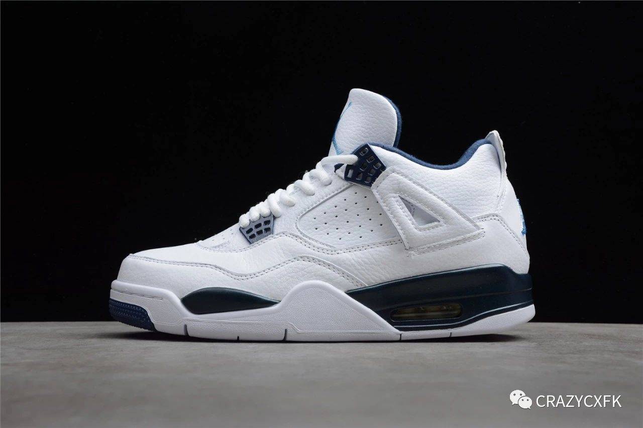 乔丹哥伦比亚白深蓝airjordan4columbiaaj4复古篮球鞋评测