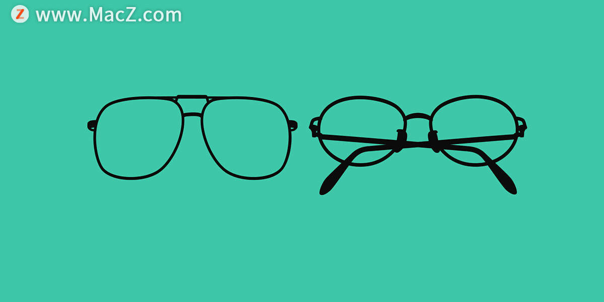 多种矢量眼镜样式,镜框ps形状