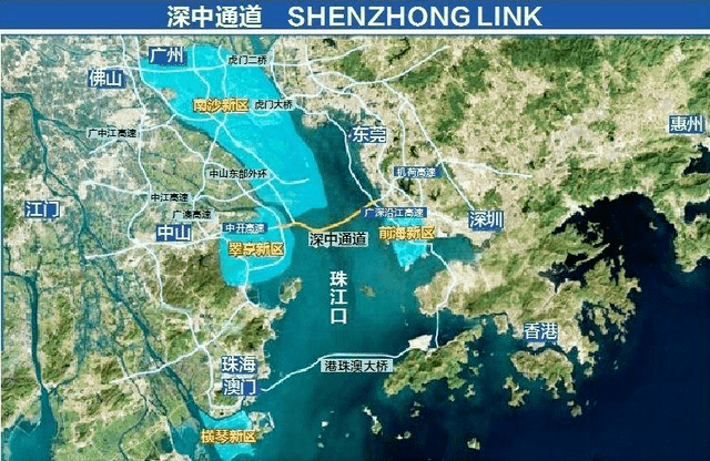 深中通道在2024年通车后,中山也将变成临深城市