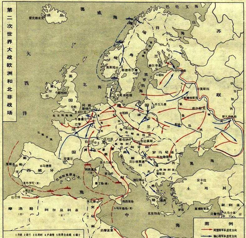 上图_ 第二次世界大战欧洲和北非战场 为了应对美军对日本的本土作战