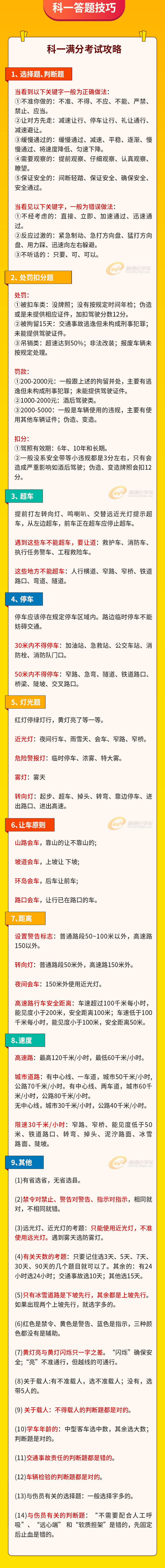 学会用"关键字"答题,科一考试不要太简单_科目