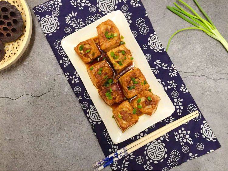 原创家常肉酿豆腐,做法简单,好吃不贵
