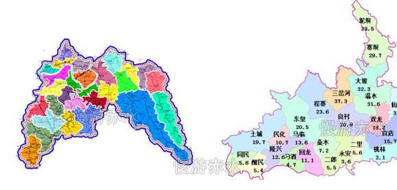 四川省泸州市合江县的行政区划地图宛如天然的"肺叶" ,出产美酒的贵州