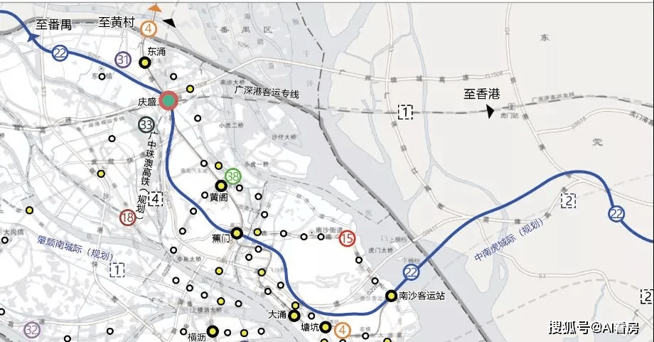 8条地铁新线要来!南沙最新规划透露,2023年3条线路开工?