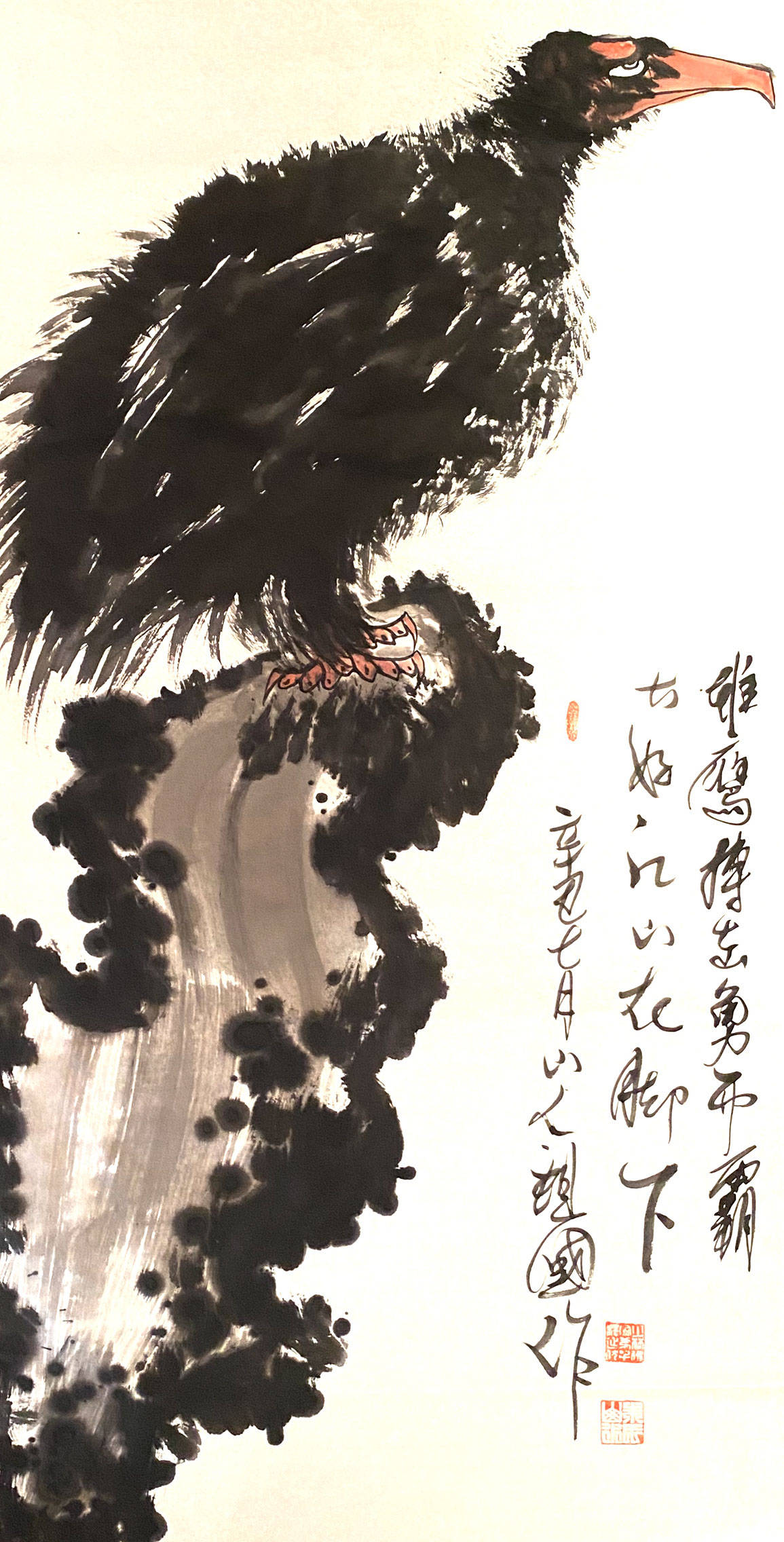 笔墨画春秋,胸中有造化——国画家,画鹰大家,指墨画艺术大师朱祖国