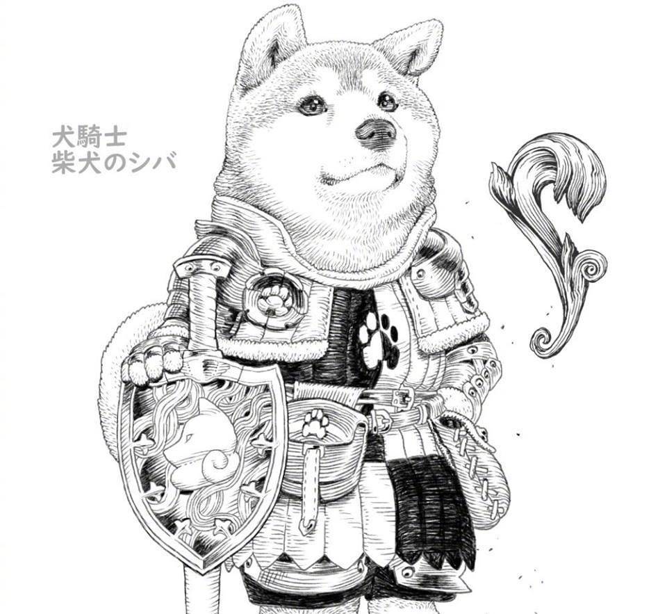 毛茸茸的朋友们日本插画师笔下可爱的猫狗骑士