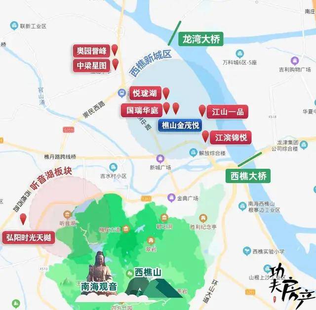 如果你对西樵板块感兴趣,一定要搞清楚两个板块: 听音湖板块和西樵新