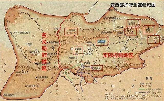 鉴于唐朝势力范围扩大,武则天在702年在庭州设立北庭都护府.