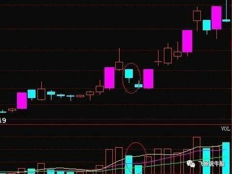 缩量才是真正的洗盘:经典的跳空二阴线洗盘,反转形成了牛股:若第三天