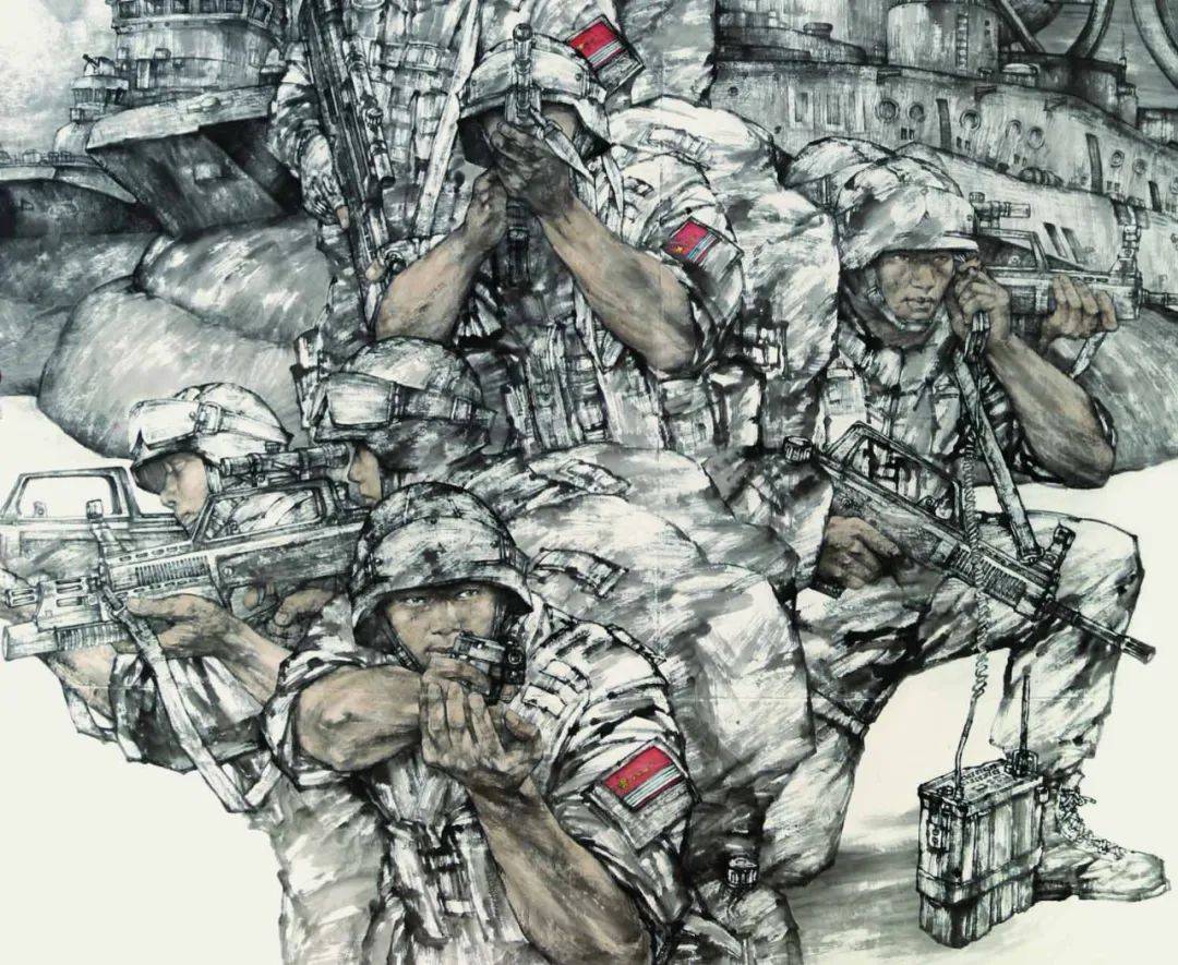 大多数人有一种误区,会感觉军事题材绘画有别于其他绘画创作,似乎不
