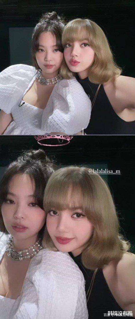 blackpink成员jennie,lisa"亲密合照"公开:人偶旁边还是人偶