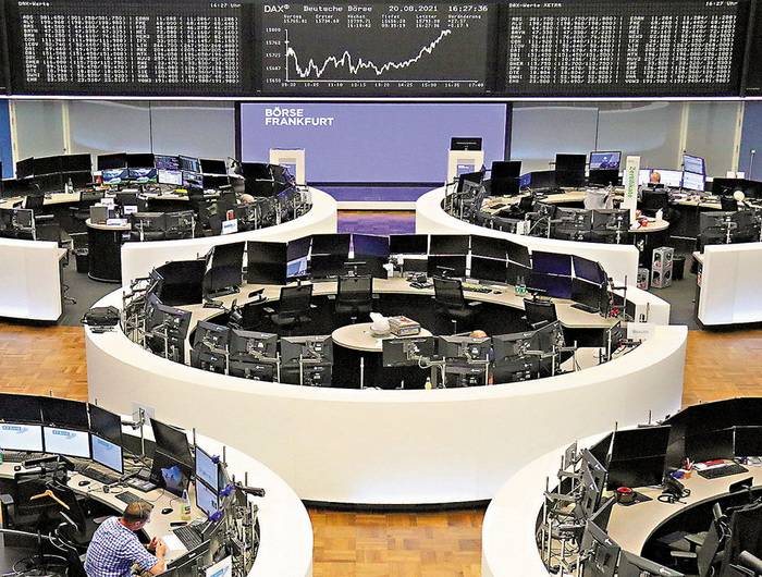 欧洲股市表现十分强势.图为德国法兰克福证券交易所.资料图片