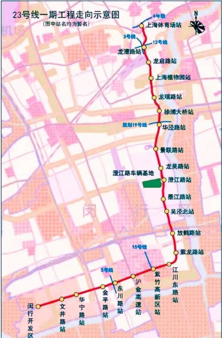 从线路走向上可以发现,23号线串联了闵行开发区,徐汇滨江地区等重要