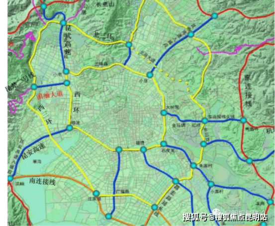 并通过滇缅大道将快速路延伸至 西二环,届时将打破西出昆明必走碧鸡关