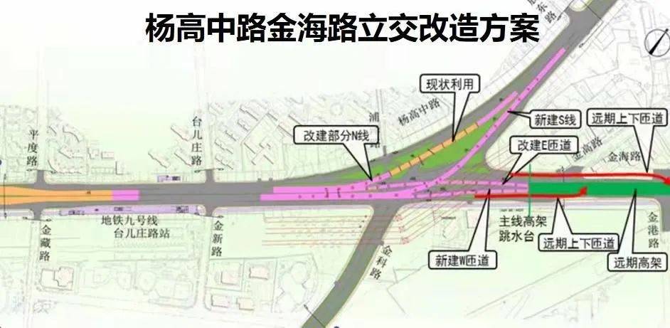 注意杨高中路中环立交金海路快速化改建工程今晚启动施工