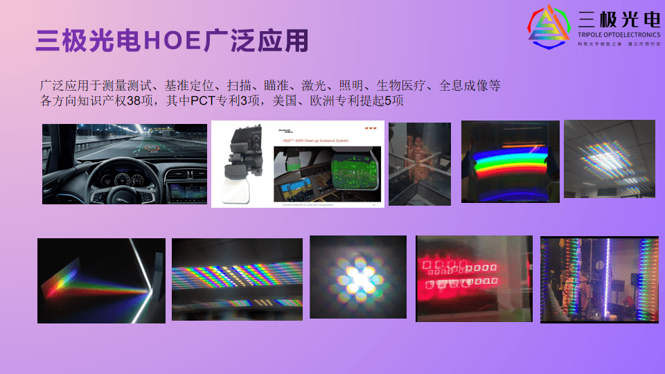 产品定价权及产业的发展,三极光电作为全球少数几家ar全息衍射光学