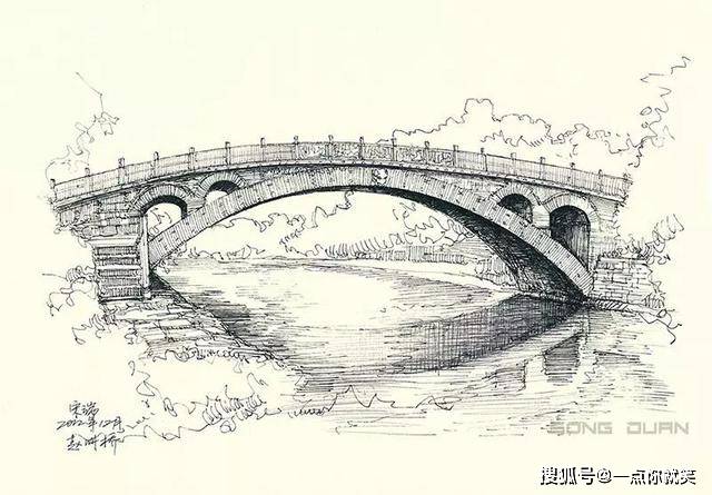 李春和工匠们一起创造性地采用了圆弧拱形式,使石拱高度大大降低.