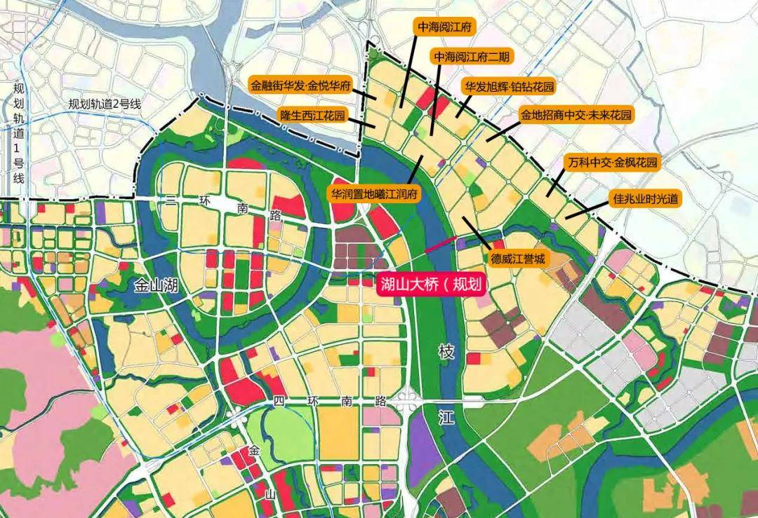 原创重磅官方回应金山湖新建2座大桥湖心岛新增一条大道湖山大桥最新