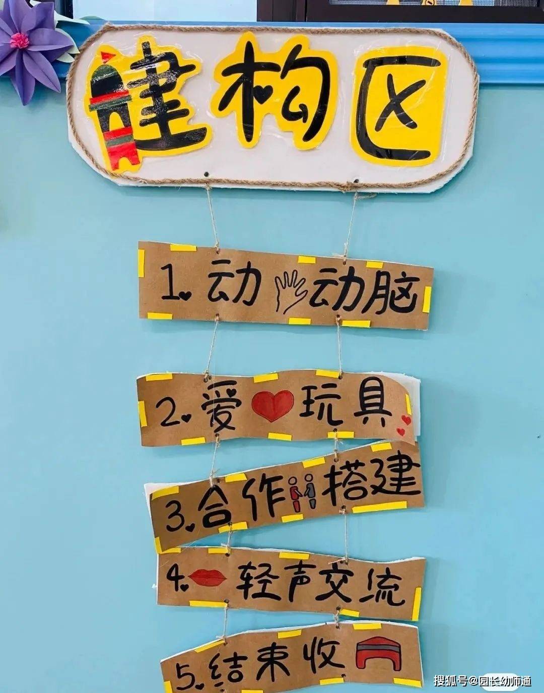幼儿园运动主题环创 活动区规则图,看到的幼师都收藏了!