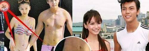 第三张:与陈伟霆的情侣纹身当年杨颖名气不高,只是一个小模特而已,她