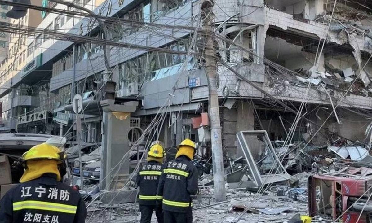 原创中国东北检查受影响建筑,瓦斯爆炸造成5人死亡