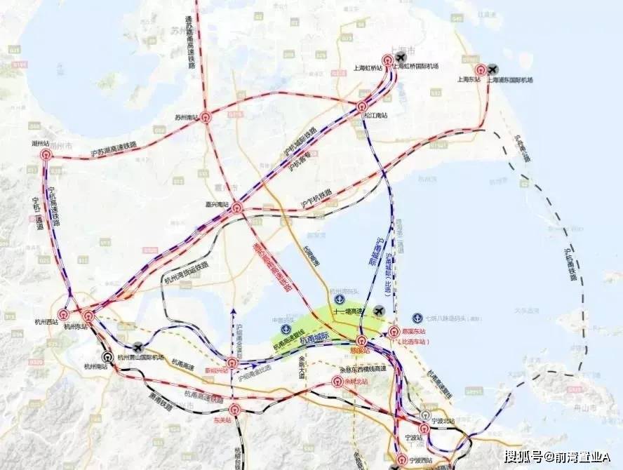 高铁——沪嘉甬跨海高铁,目前一前期研究已全面启动,总投资300亿以上