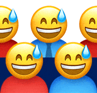 小黄脸滴汗表情包