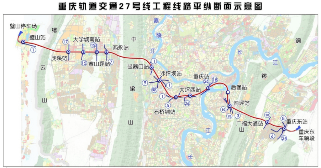 从璧山到南岸将更便捷重庆轨道交通27号线开始进场施工