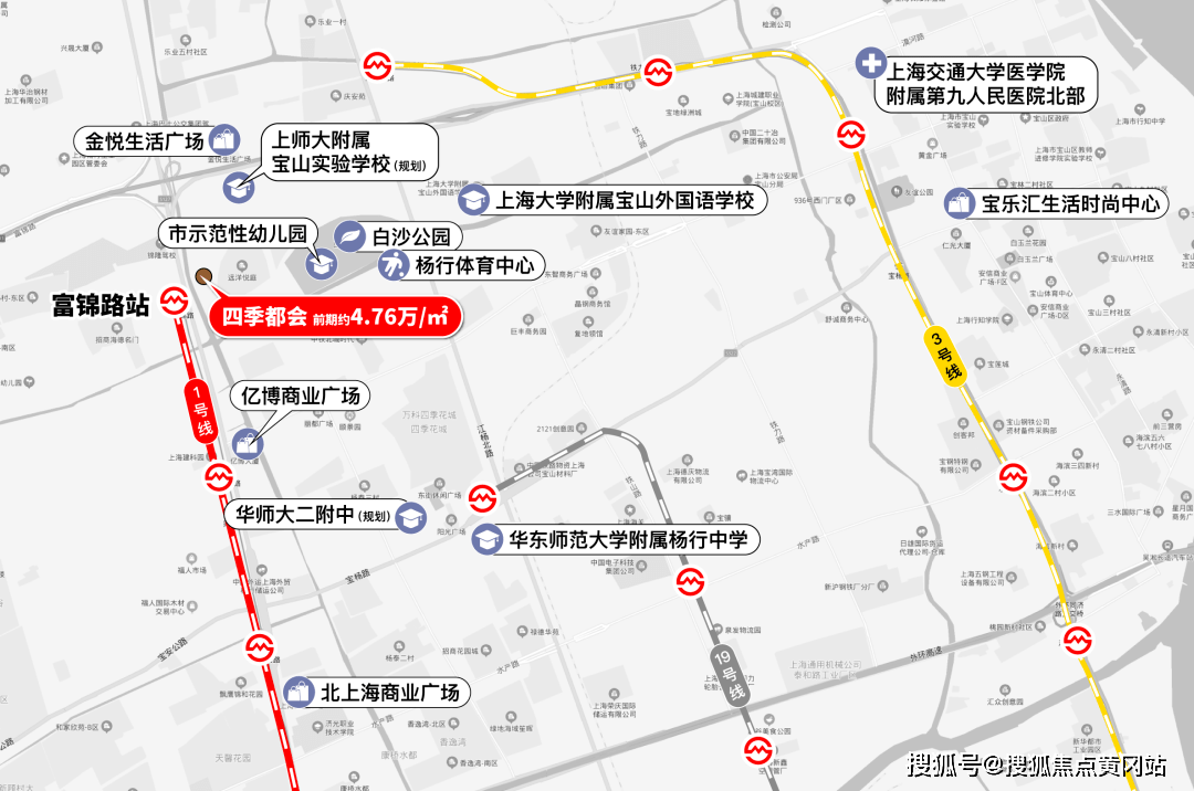 杨行板块的生活配套也在大踏步往前走.