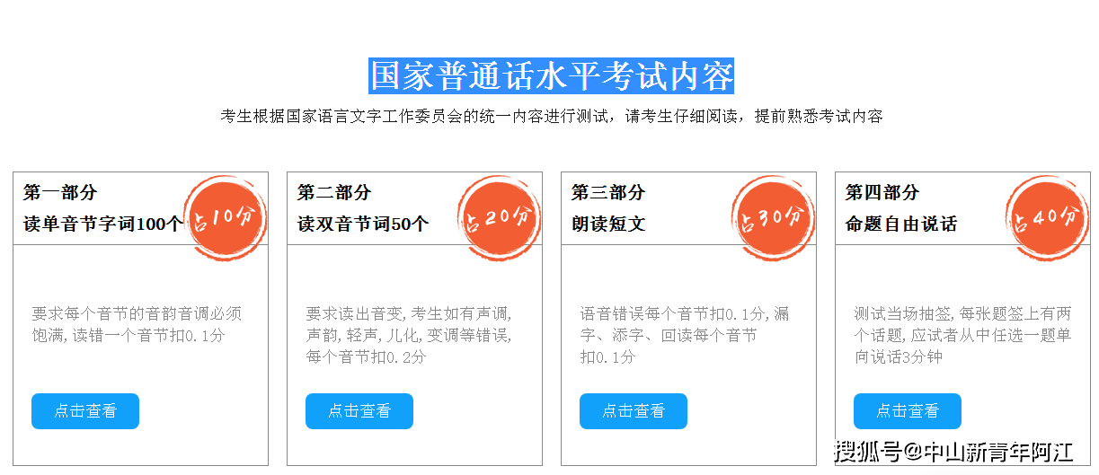 国家普通话水平考试内容七,国家普通话等级划分标准及职业要求:国家