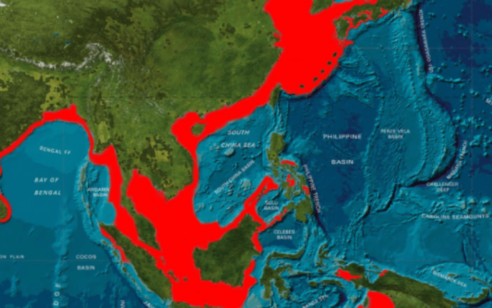 在冰河时期海运繁忙的南海不连通印度洋是太平洋的一个海湾