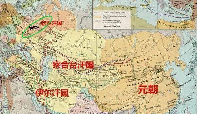 苏联地图之中国各朝代版图,总感觉哪里不对劲?_元朝_明朝_领土