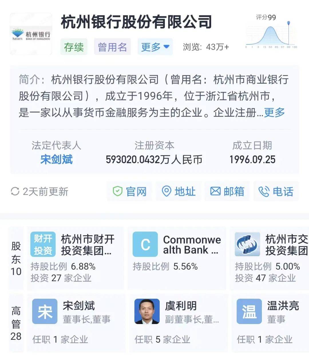 杭州银行实控人将由杭州市财政局变更为无实控人，这意味着什么？