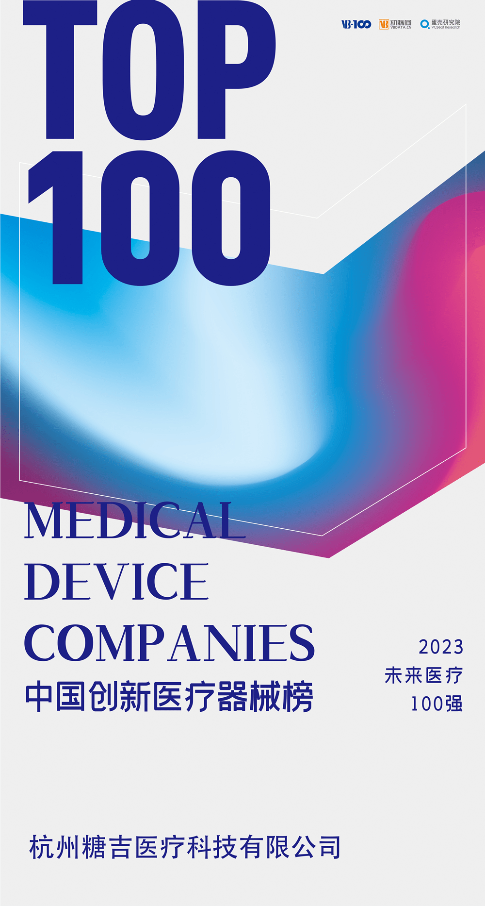 重磅喜讯！2023未来医疗100强榜单发布糖吉医疗再度荣pg电子平台耀登榜(图1)