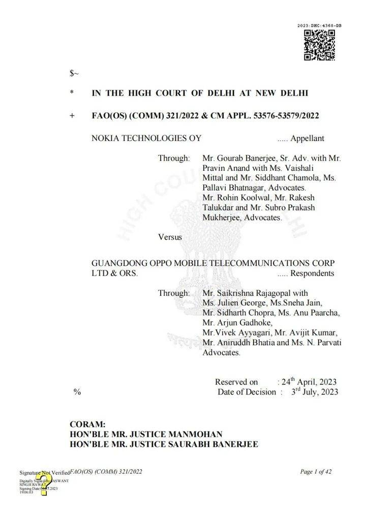 附判决┃印度德里法院就诺基亚诉OPPO案作出最新判决（诺基亚最新型号）诺基亚市场营销失败，