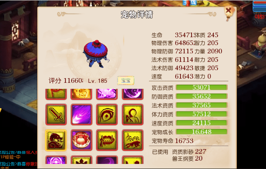 梦幻西游手游：全服第一只20技能的宝宝，神豪看了都流口水！
