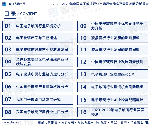 完美体育智研咨询重磅发布2023年中国电子玻璃行业发展趋势研究报告(图2)